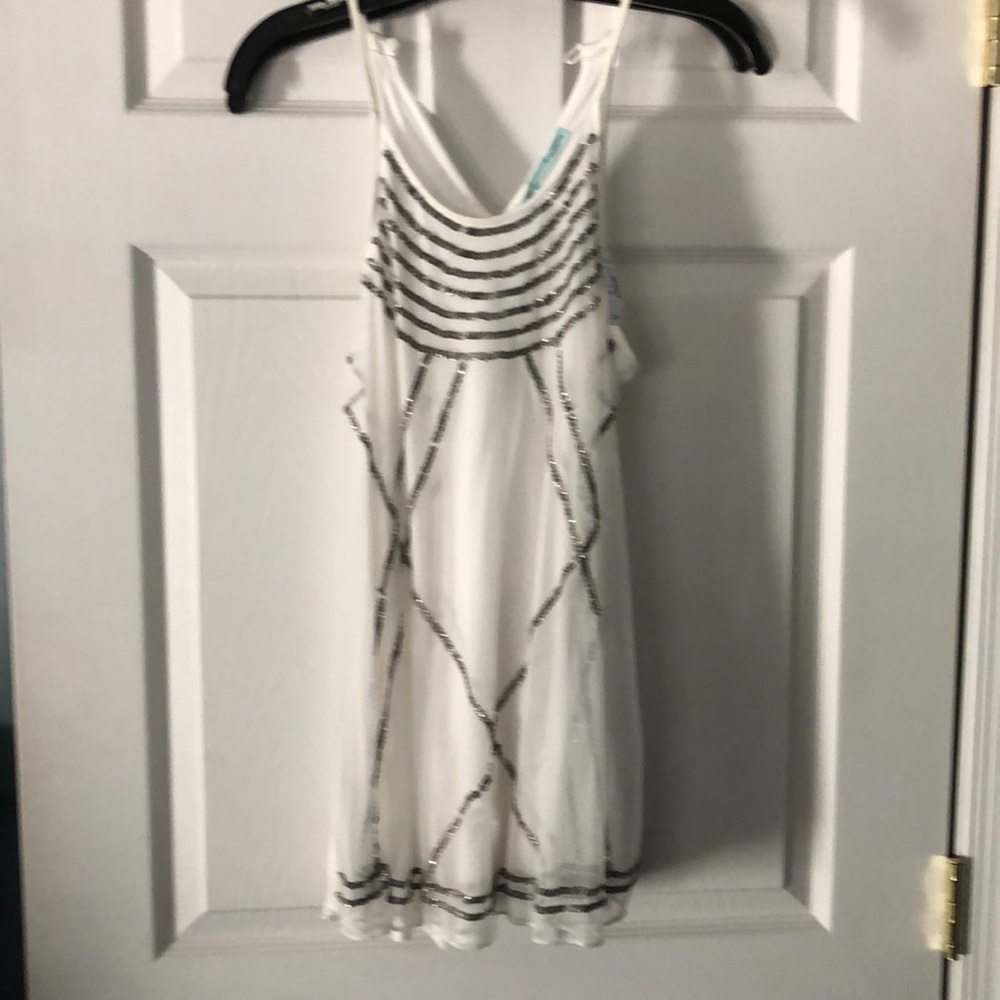 Creamy White Sequin Halter Top